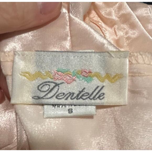 Vintage NOS Dentelle light pink silky satin peignoir set gown & robe size S - Picture 12 of 14
